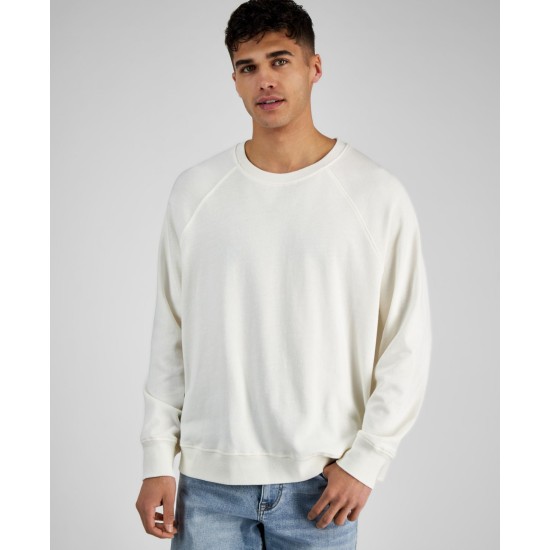  Men’s Raglan Sweatshirt, White, M