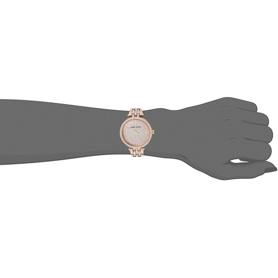  Women’s Swarovski Crystal Accented Bracelet Watch (AK/3320PVRG)