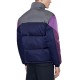  Mens Bold Colorblock Logo Jacket, Purple/Gray, X-Large
