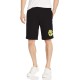  Men’s Fleece Circle Neon Logo Jogger Shorts, Black, Small