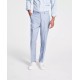  Men’s Slim-Fit Textured Linen Suit Separate Pants, Linen Blue, 34×34