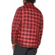 Bass Mens Plaid Puffer Shirt Jacket, Red, Large