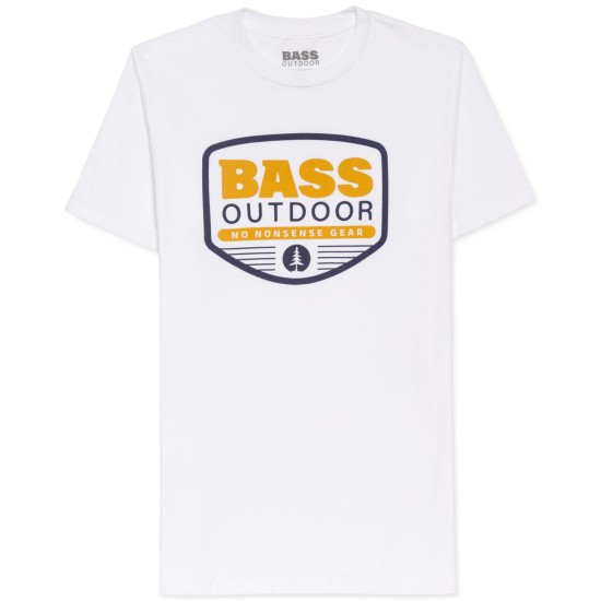  Men’s Crewneck Cotton Graphic T-Shirt, White, Medium