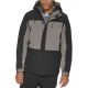  Men’s Storm Colorblocked Water-Resistant Hiking Tech Jacket, Gray/Black, Small