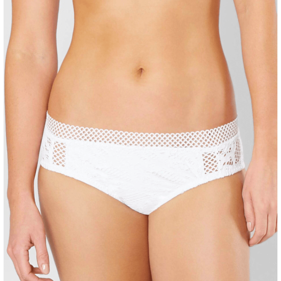  Lace Hipster Bottoms Women’s Swimsuit (White, XL)