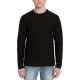  David Bitton Mens Kutur Herringbone Knit T-Shirt, Black, Small