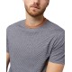  Men’s Soft Pinstriped Karphy T-Shirt, Navy, M