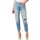  Womens Cotton Margo Distressed Mom Jeans (Blue, 27)