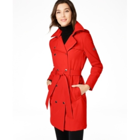 Calvin Klein Hooded Double-breasted Trench Apple Small