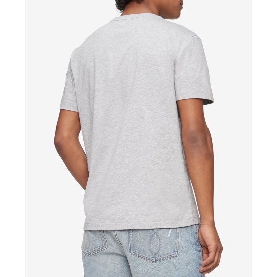  Men’s Chest Stripe T-Shirt, Gray/S
