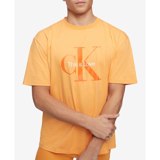  Men’s Pride Logo-Print T-Shirt, Orange/L