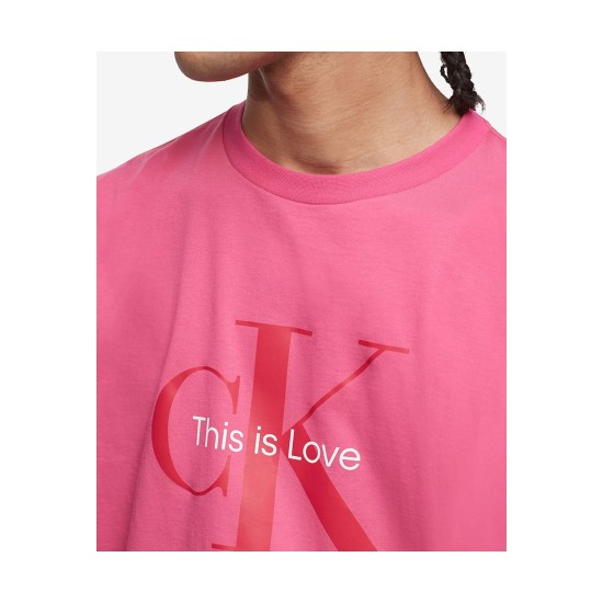  Men’s Pride Logo-Print T-Shirt, Pink, XX-Large