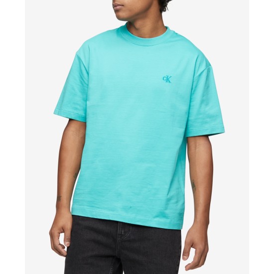  Men’s Relaxed Fit Archive Logo Crewneck T-Shirt, Turquoise, Small