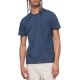  Men’s Smooth Cotton Printed Crewneck T-Shirt,Navy, Small