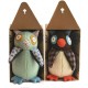 Cate & Levi Hoo's The Make Owl Stuffed Animal Kit, Owl, Green