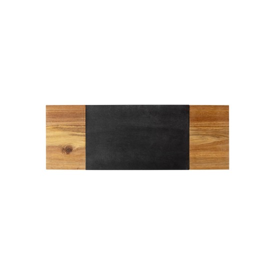 Cathy’s Concepts Personalized Slate & Acacia Charcuterie Board, Black