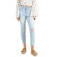  Juniors’ Ripped Mom Jeans, Blue, 9