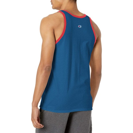  Men’s Classic Graphic Tank Top, Blue/Red, X-Large