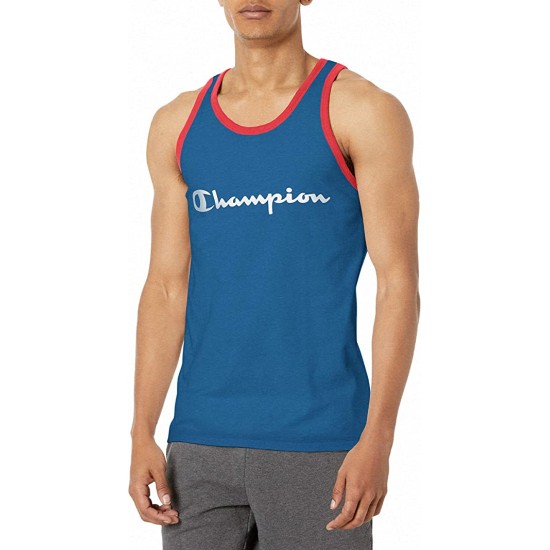  Men’s Classic Graphic Tank Top, Blue/Red, X-Large