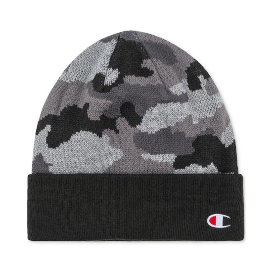  unisex adult Logo Cuff Beanie Hat, Gray