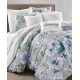  Damask Designs Floral Blooms 300-Thread Count King Duvet Cover Sets, Gray, Full/Queen