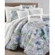  Damask Designs Floral Blooms 300-Thread Count King Duvet Cover Sets, Gray, Twin