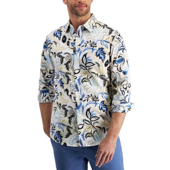 Club Room Men’s Cerritos Floral-Print Shirt, Multi, Medium