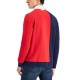  Men’s Colorblocked Rugby Shirt, Red, XL