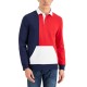  Men’s Colorblocked Rugby Shirt, Red, S