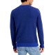  Men’s Elevated Cotton Marl Sweater, Navy/S