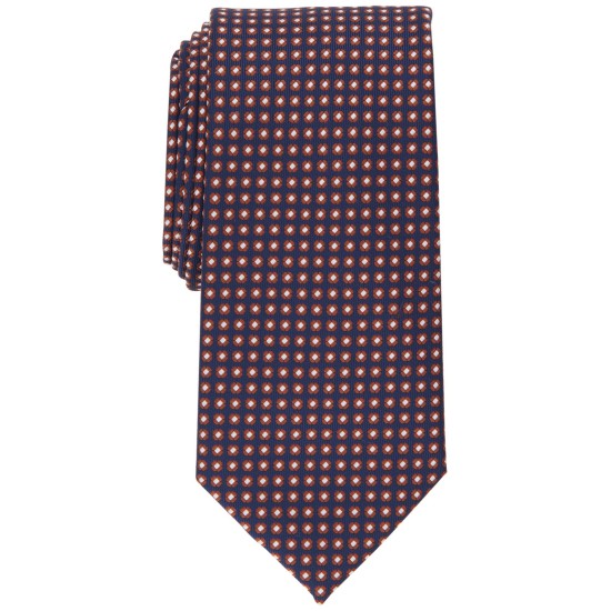  Men’s Lopez Neat Tie, Brown Pattern
