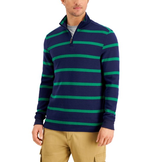  Men’s Pop Striped Pullover, Navy/L