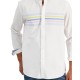  Men’s Regular-Fit Stretch Stripe Oxford Shirt, White/XXL
