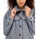  VINTAGE BLUE Women’s Juniors’ Fleece Shirt Jacket, US X-Large