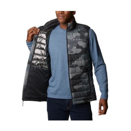  Men’s Powder Lite Vest, Grey Camo, X-Large