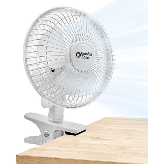  Cz6C 6″ Clip-On Fan, White