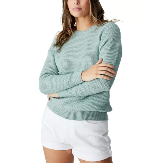  Women’s Cotton Pullover Top, Moss Green, Large