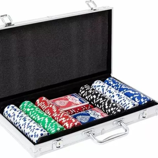 Deluxe Poker Set with Premium Aluminium Hard Case 300 Poker Chips
