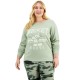  Trendy Plus Size Varsity Mickey Mouse-Graphic Sweatshirt, Mint, 2X