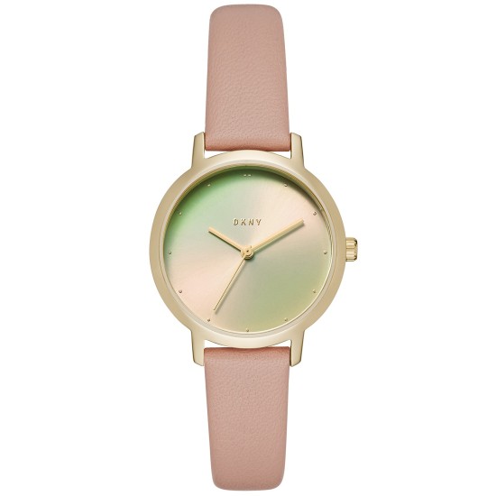  Women’s Modernist Leather Strap Watch (Pink)