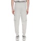  Mens Tapered Cargo Sweatpants, Large, Gray