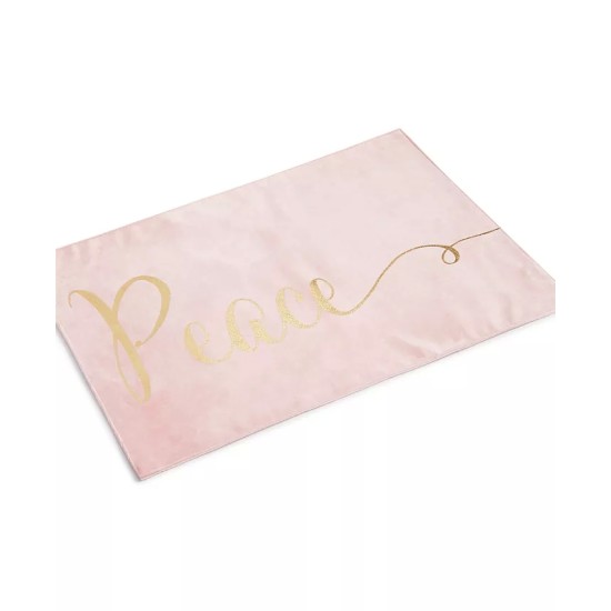 Blush Velvet Peace Placemat, Pink ,13″ x 19″