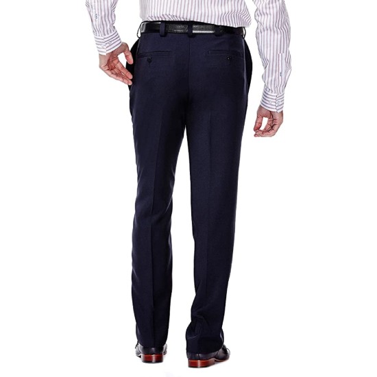 Mens Classic Fit Flat Front Repreve Dress Pants, Navy, 38x30