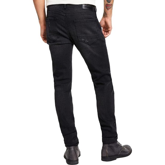  Men’s Super Slim Fit Jeans, Black, 34X32