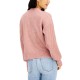  Juniors’ Mossy Choker Sweater  (Pink, M)