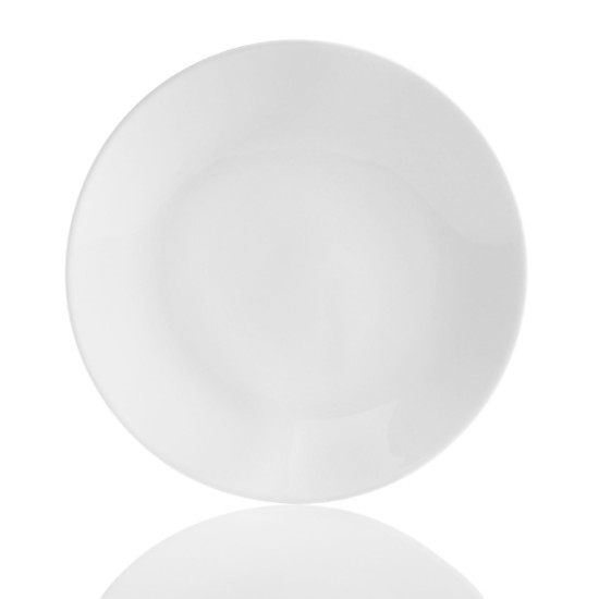  Dinnerware, Bone China Coupe Salad Plate, 9.5″, White