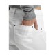  Women’s Ultra-Soft Denim High Rise Bermuda Shorts, White, Small