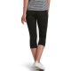  Women's Reversible French Terry Ultra High Waist Capri Leggings, Black, Small/Medium