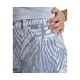  Womens Ultra-Soft Denim Ikat Zebra Bermuda Shorts, Blue, Large