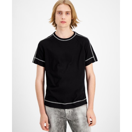  Men’s Contrast T-Shirt, Black, Large